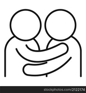 Trust icon outline vector. Hand deal. Business handshake. Trust icon outline vector. Hand deal