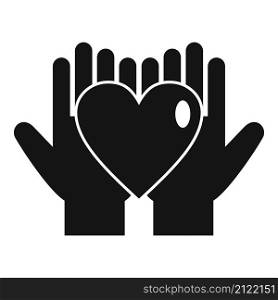 Trust keep heart icon simple vector. Love hand. Agreement cooperation. Trust keep heart icon simple vector. Love hand