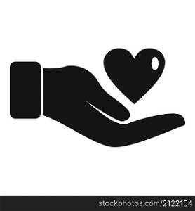Trust keep love icon simple vector. Hand heart. Agreement cooperation. Trust keep love icon simple vector. Hand heart