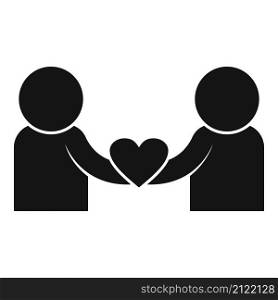 Trust love icon simple vector. Partnership shake. Success relationship. Trust love icon simple vector. Partnership shake