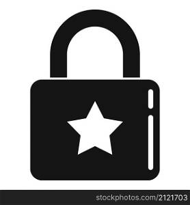 Trust padlock icon simple vector. Computer secure. Lock data. Trust padlock icon simple vector. Computer secure