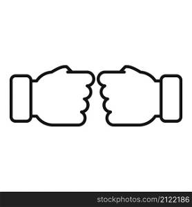 Trust partner icon outline vector. Hand deal. Business shake. Trust partner icon outline vector. Hand deal