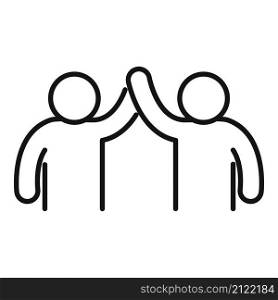 Trust union icon outline vector. Friend cooperation. Trust love. Trust union icon outline vector. Friend cooperation