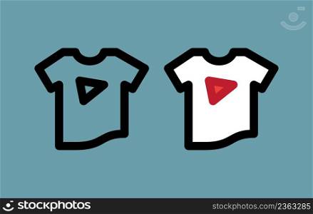 tshirt line icon vector illustration