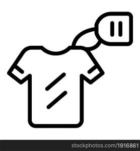 Tshirt price icon outline vector. Product discount. Promo sale. Tshirt price icon outline vector. Product discount