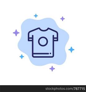 Tshirt, Shirt, Sport, Spring Blue Icon on Abstract Cloud Background