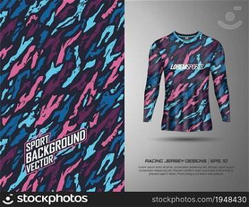 Tshirt sport background for extreme jersey team, racing, cycling, football, motocross, gaming, backdrop, wallpaper.