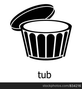 Tub icon. Simple illustration of tub vector icon for web. Tub icon, simple black style