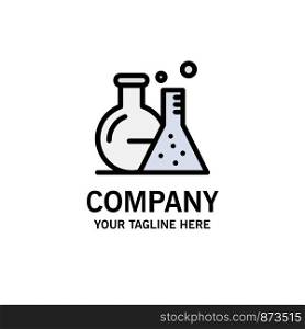 Tube, Flask, Lab, Science Business Logo Template. Flat Color