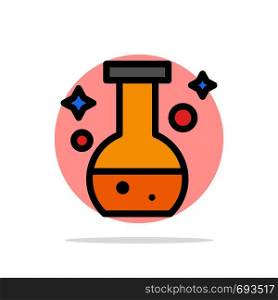 Tube, Flask, Lab, Test Abstract Circle Background Flat color Icon