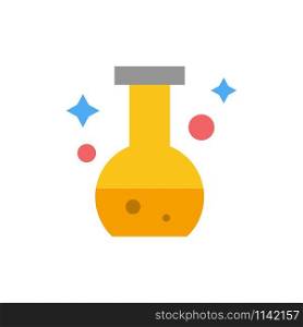 Tube, Flask, Lab, Test Flat Color Icon. Vector icon banner Template