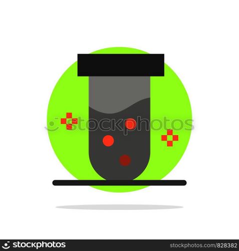 Tube, Lab, Test, Biochemistry Abstract Circle Background Flat color Icon