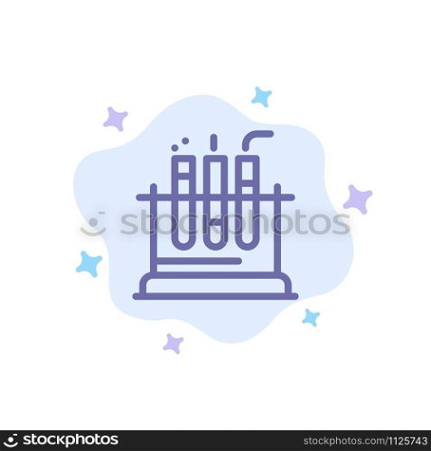 Tube, Lab, Test, Medical Blue Icon on Abstract Cloud Background