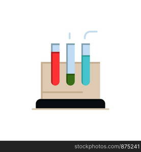 Tube, Lab, Test, Medical Flat Color Icon. Vector icon banner Template