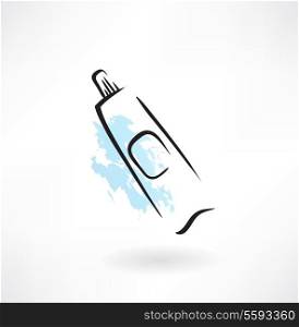 tube of toothpaste grunge icon