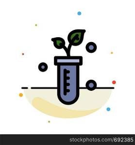 Tube, Plant, Lab, Science Abstract Flat Color Icon Template