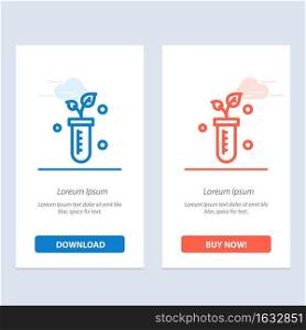 Tube, Plant, Lab, Science  Blue and Red Download and Buy Now web Widget Card Template