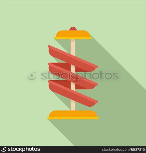 Tube play icon flat vector. Water park. Summer family. Tube play icon flat vector. Water park