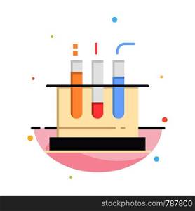 Tube, Test, Lab, Medical Abstract Flat Color Icon Template