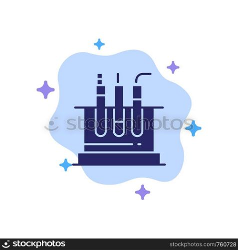 Tube, Test, Lab, Medical Blue Icon on Abstract Cloud Background