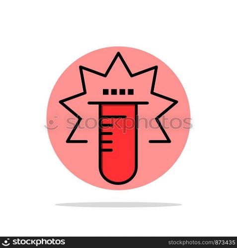 Tube, Test, Medical, Lab Abstract Circle Background Flat color Icon