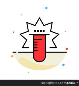 Tube, Test, Medical, Lab Abstract Flat Color Icon Template