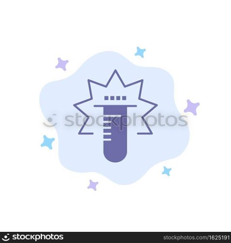 Tube, Test, Medical, Lab Blue Icon on Abstract Cloud Background