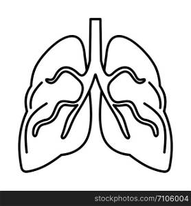 Tuberculosis lungs icon. Outline illustration of tuberculosis lungs vector icon for web design isolated on white background. Tuberculosis lungs icon, outline style