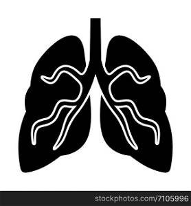 Tuberculosis lungs icon. Simple illustration of tuberculosis lungs vector icon for web design isolated on white background. Tuberculosis lungs icon, simple style