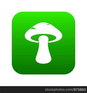 Tubular mushroom icon digital green for any design isolated on white vector illustration. Tubular mushroom icon digital green