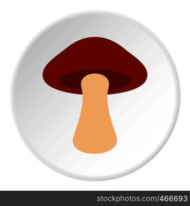 Tubular mushroom icon in flat circle isolated on white background vector illustration for web. Tubular mushroom icon circle