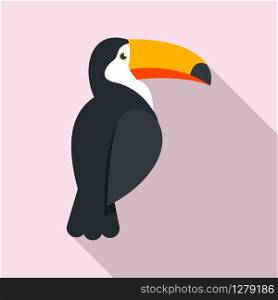 Tucan icon. Flat illustration of tucan vector icon for web design. Tucan icon, flat style