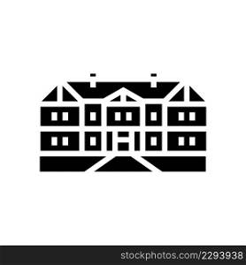 tudor house glyph icon vector. tudor house sign. isolated contour symbol black illustration. tudor house glyph icon vector illustration