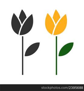 Tulip icon. Flower illustration symbol. Sign bouquet vector.