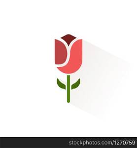 Tulip. Isolated color icon. Spring glyph vector illustration