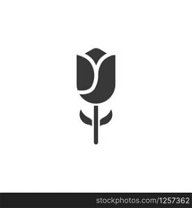 Tulip. Isolated icon. Spring glyph vector illustration