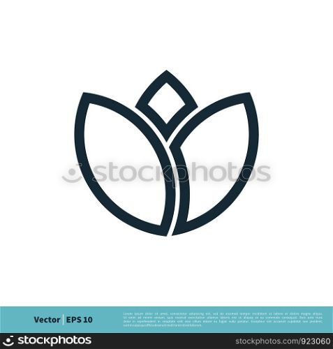 Tulip, Lily, Lotus Icon Vector Logo Template Illustration Design. Vector EPS 10.