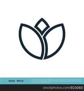 Tulip, Lily, Lotus Icon Vector Logo Template Illustration Design. Vector EPS 10.