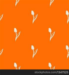 Tulip pattern vector orange for any web design best. Tulip pattern vector orange