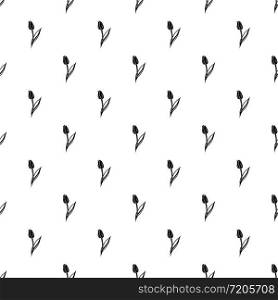Tulip pattern vector seamless repeating for any web design. Tulip pattern vector seamless