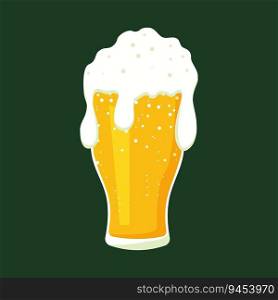 Tulip pint glass Lager beer icon. Vector beer. Glass with beer isolated on background vector illustration. Tulip pint glass Lager beer icon. Vector beer. Glass with beer isolated on background