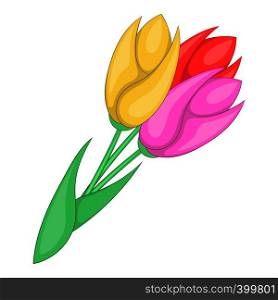 Tulips icon. Cartoon illustration of tulips vector icon for web design. Tulips icon, cartoon style