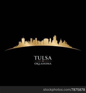 Tulsa Oklahoma city skyline silhouette. Vector illustration