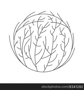 Tumbleweed rolling flat monochrome isolated vector object. Dry bush. Wild grass. Desert wind. Editable black and white line art drawing. Simple outline spot illustration for web graphic design. Tumbleweed rolling flat monochrome isolated vector object