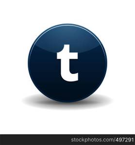 Tumblr icon in simple style on a white background. Tumblr icon, simple style