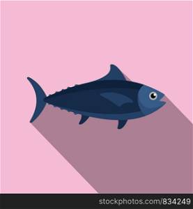 Tuna fish icon. Flat illustration of tuna fish vector icon for web design. Tuna fish icon, flat style