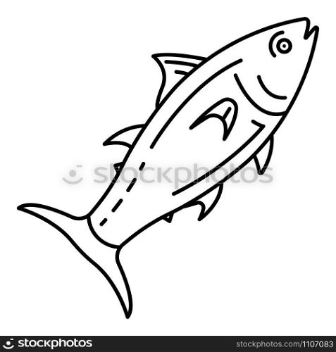 Tuna fish icon. Outline tuna fish vector icon for web design isolated on white background. Tuna fish icon, outline style