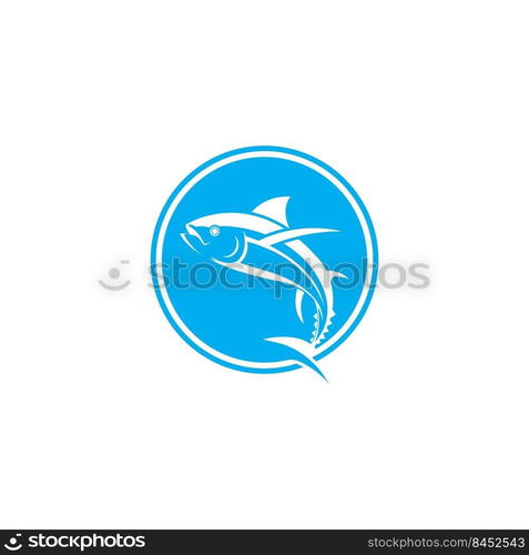 Tuna fish logo. vector illustration design template.