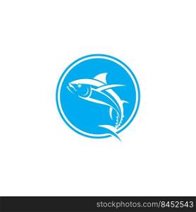 Tuna fish logo. vector illustration design template.