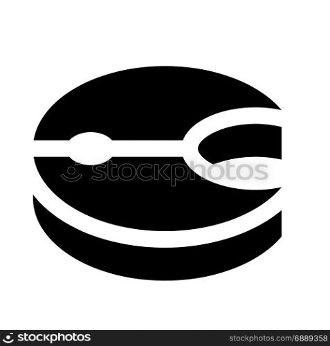 tuna meat, icon on isolated background